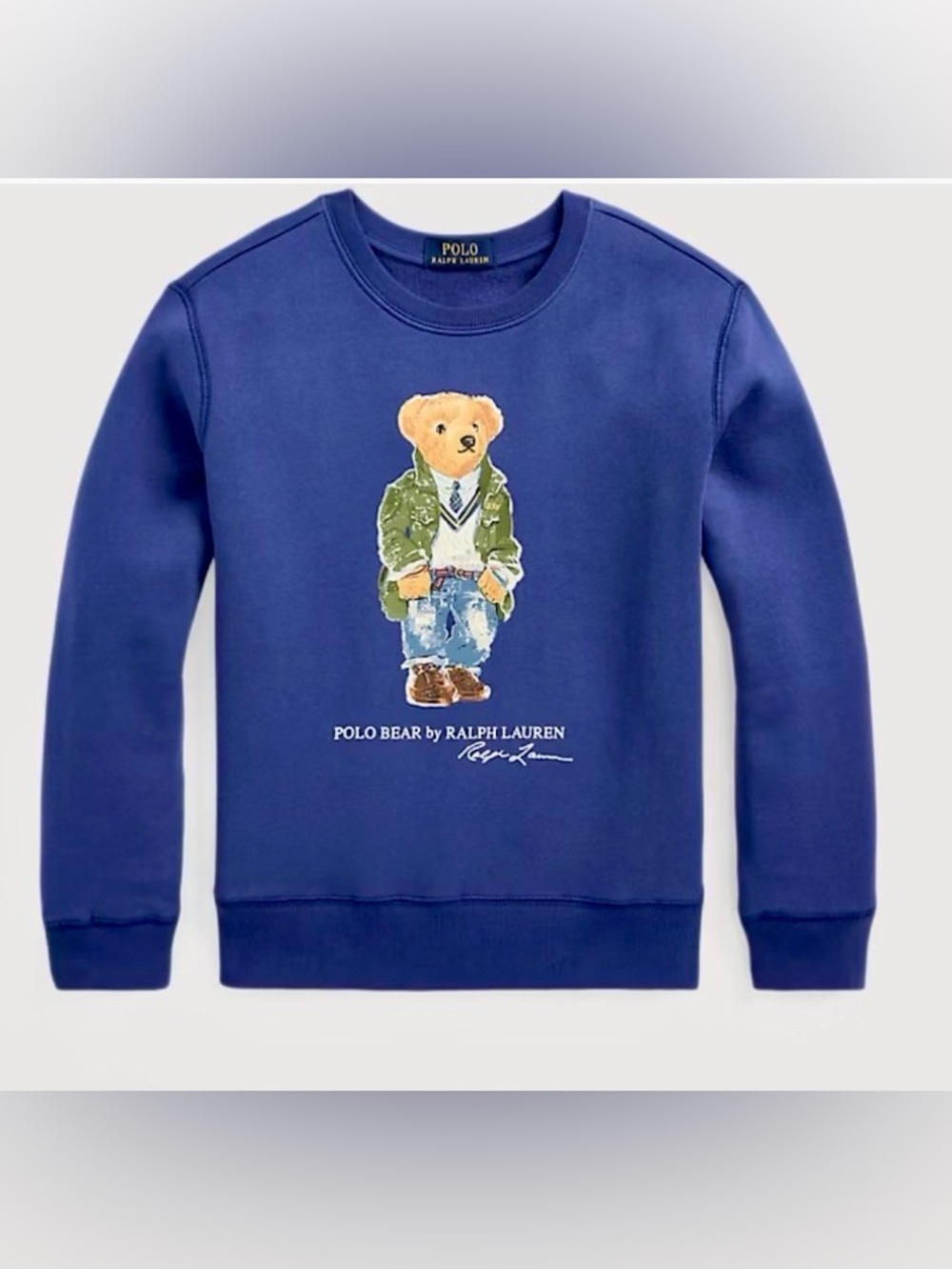 NWT Polo Bear by Ralph Lauren Crewneck Sweater(size 10-12) fits like XS/S women